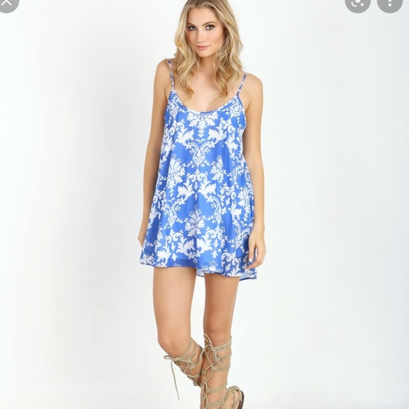 Show Me Your MuMu Bella Dress Athena Print M - Picture 2 of 5